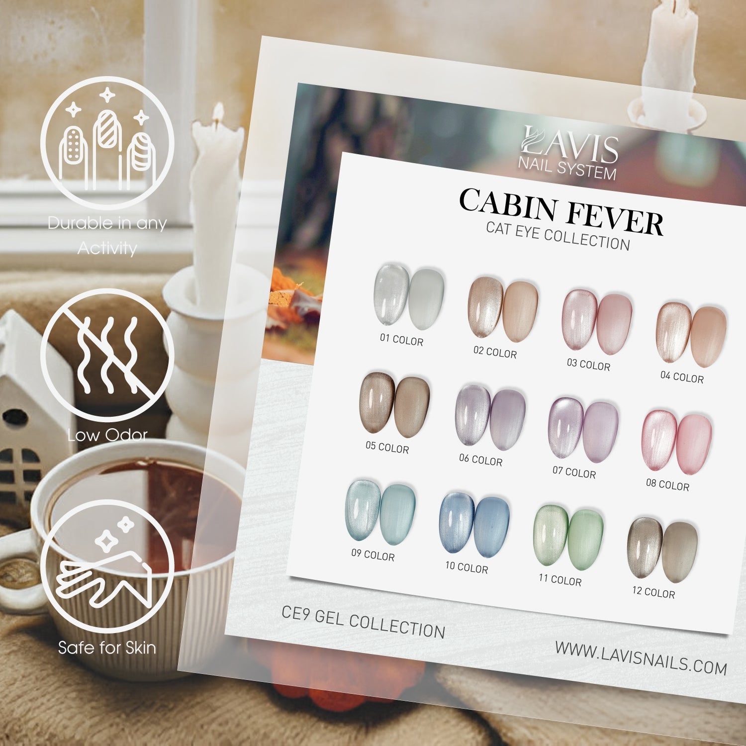 LAVIS Cat Eyes CE9 - 06 (Ver2) - Gel Polish 0.5 oz - Cabin Fever Collection