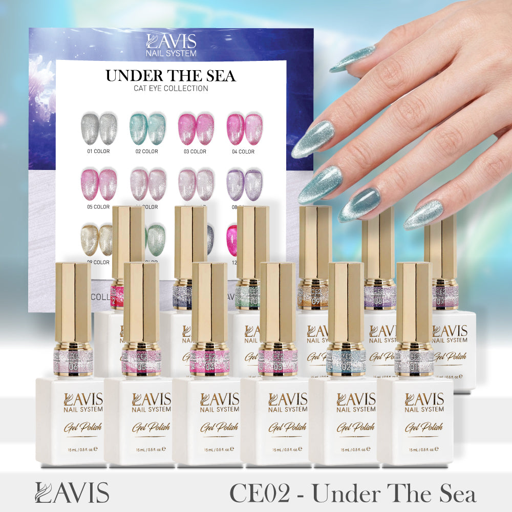 Lavis CE2 Under The Sea cat eye gel set, photo 1 of 34