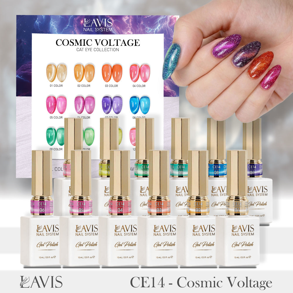 SNS Pro 4 in 1 Set 48 Colors Dip & Acrylic, Gel & Lacquer (Velvet Season, Twilight Frost, Burgundy Night or Cashmere Mood) + FREE 48-Color Sample Book + FREE LAVIS Cat Eye Set 12 Colors (Random)