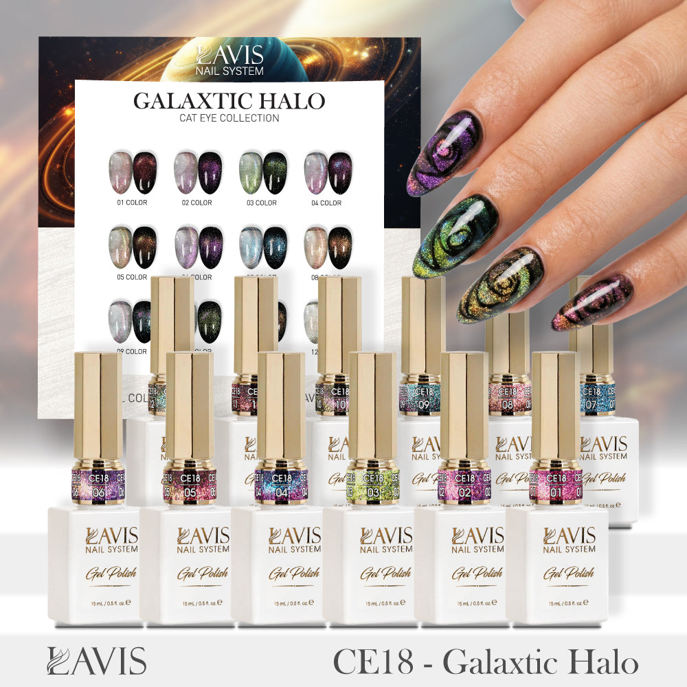 Lavis CE18 Galactic Halo cat eye gel set, photo 1 of 14