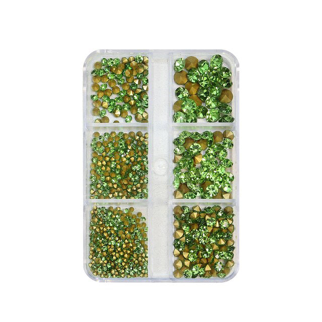  Mix Size 3D Sharp Diamond - 07# Green by OTHER sold by DTK Nail Supply