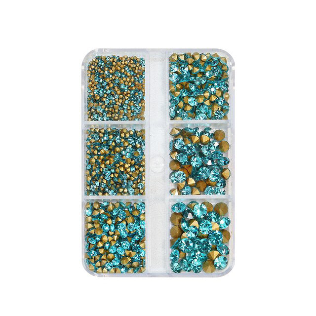  Mix Size 3D Sharp Diamond - 08# Cyan by OTHER sold by DTK Nail Supply