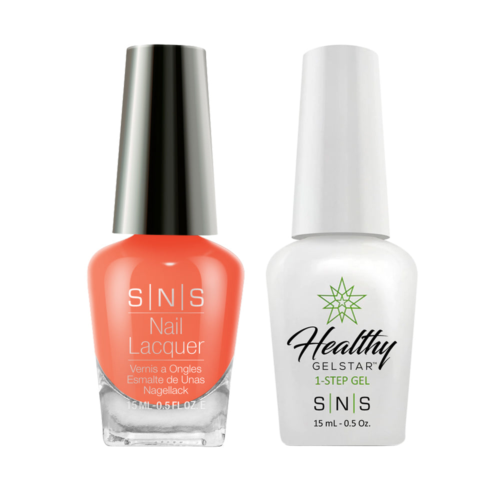 SNS Gel Nail Polish Duo - CS05 Hard Rock Candy - Coral Colors by SNS sold by DTK Nail Supply