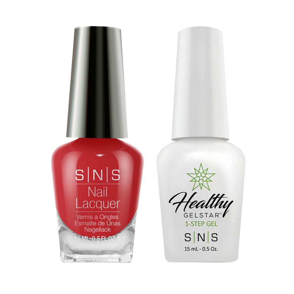 SNS Gel Nail Polish Duo - CS22 Candy Apple Crush - Crimson Colors by SNS sold by DTK Nail Supply