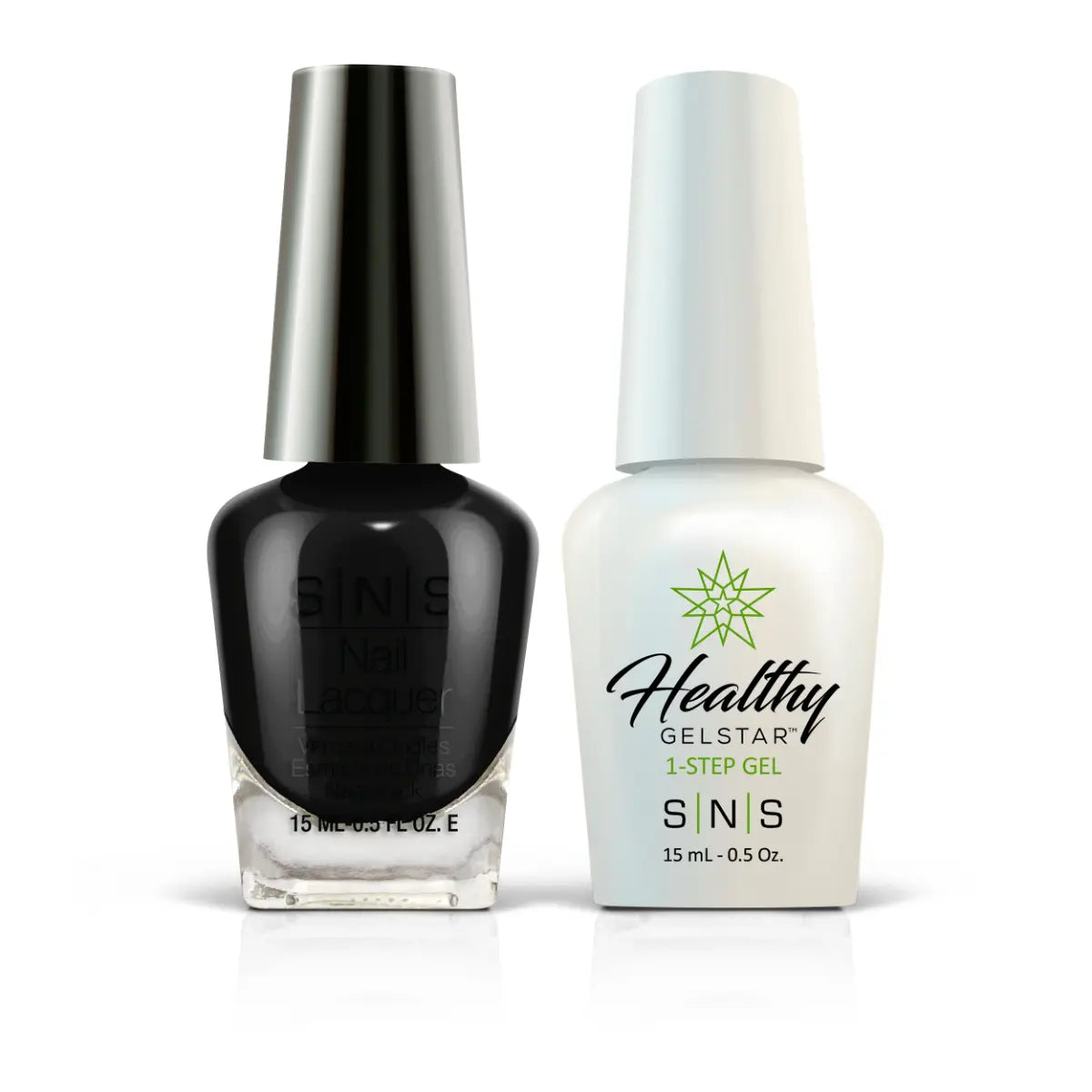 SNS Gel Nail Polish Duo - CY08 Alley at Midnight - Black Colors by SNS sold by DTK Nail Supply