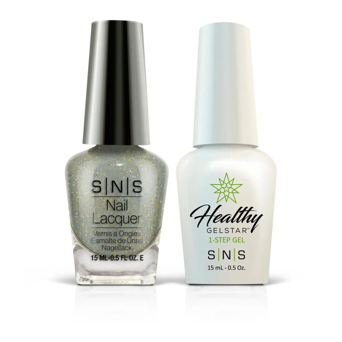 SNS Gel Nail Polish Duo - CY13 Steel Edifice - Metallic, Gray Colors by SNS sold by DTK Nail Supply