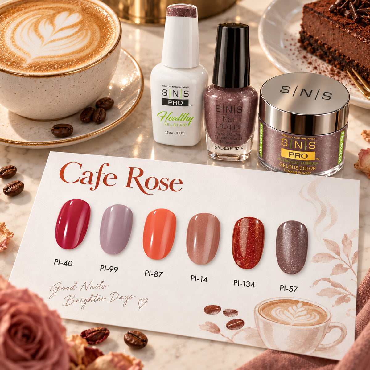 SNS Cafe Rose Collection - 4in1 - 6 Colors