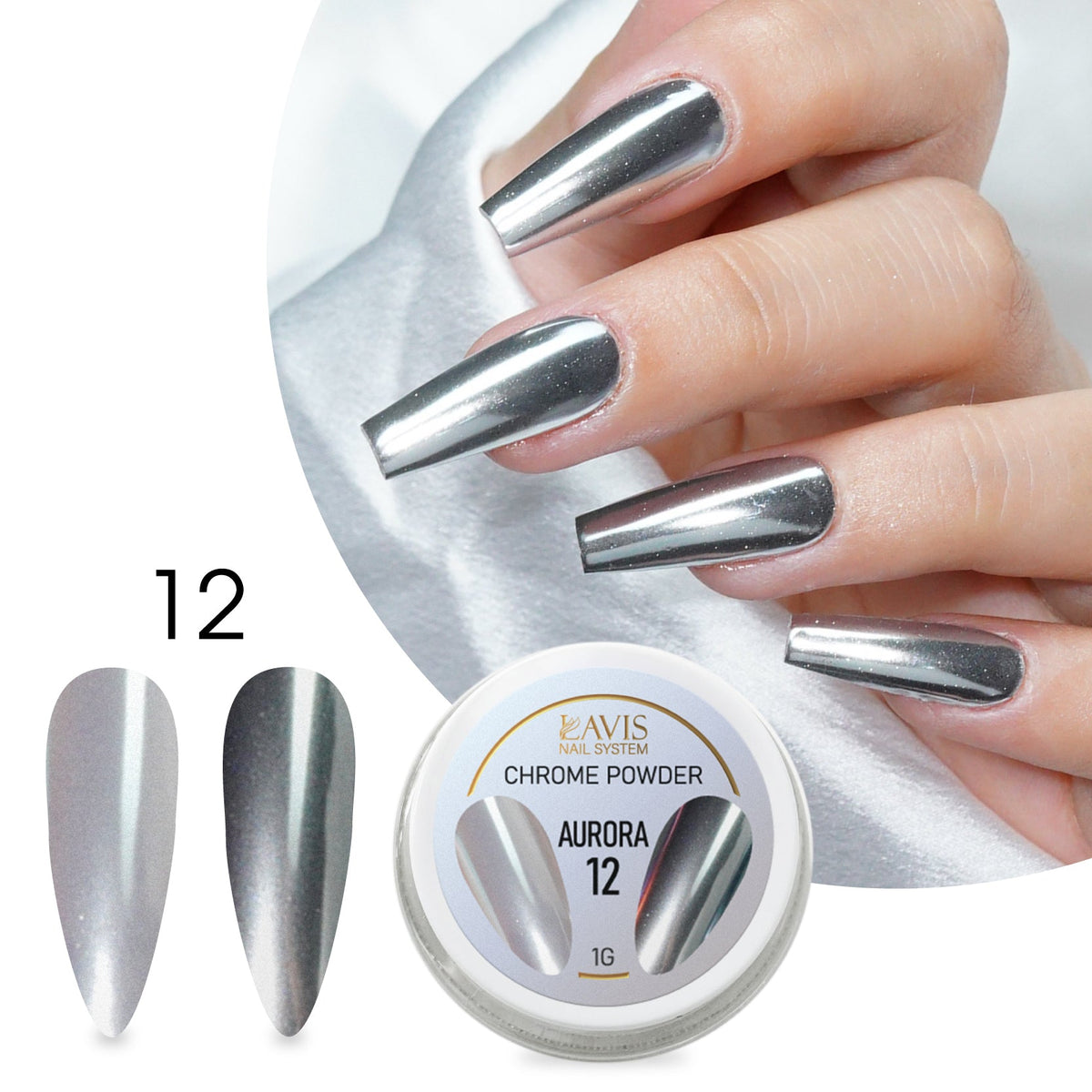 YSD01 - LAVIS Chrome Powder AURORA 12 - 1gr (PCS)