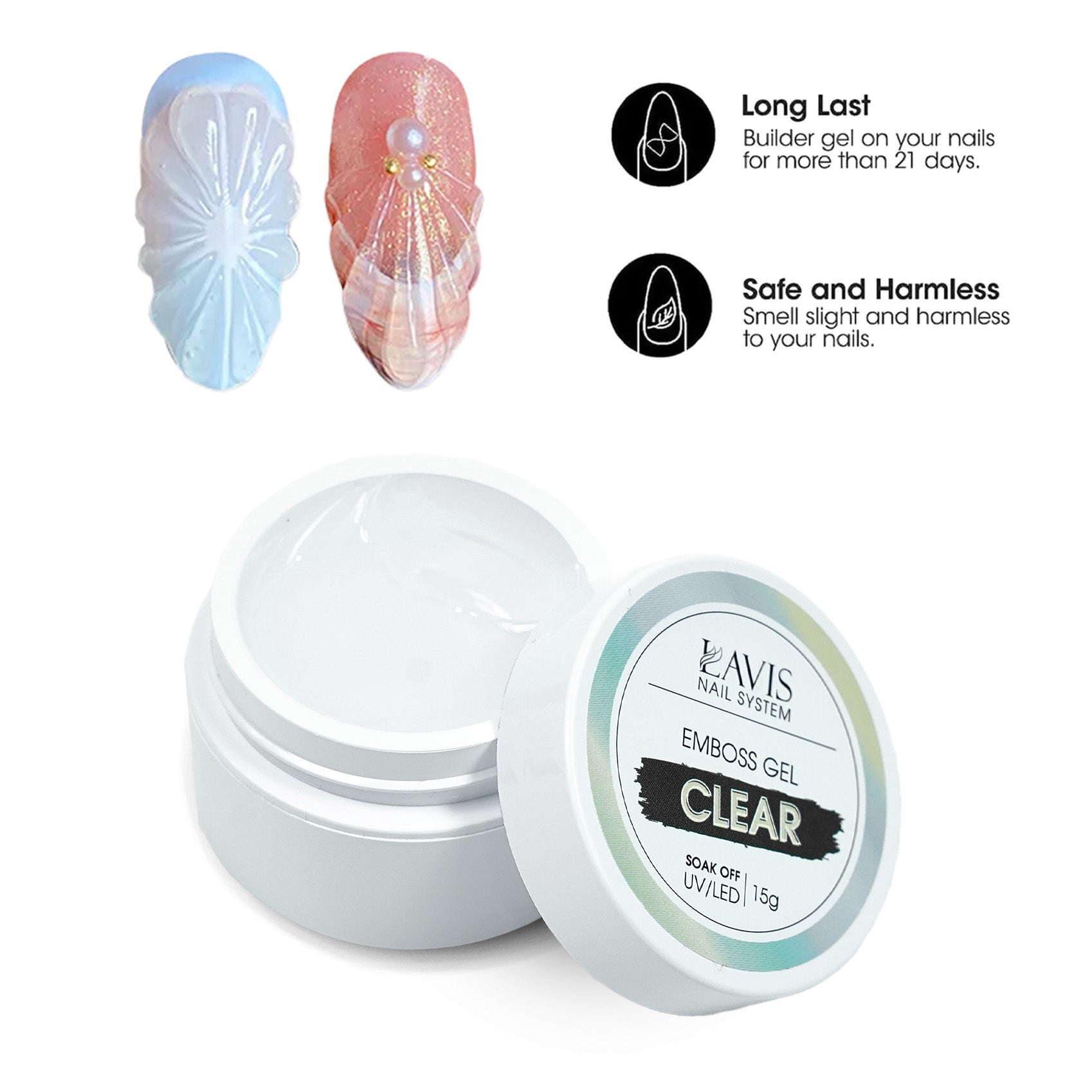 LAVIS Emboss Gel - Clear 30g