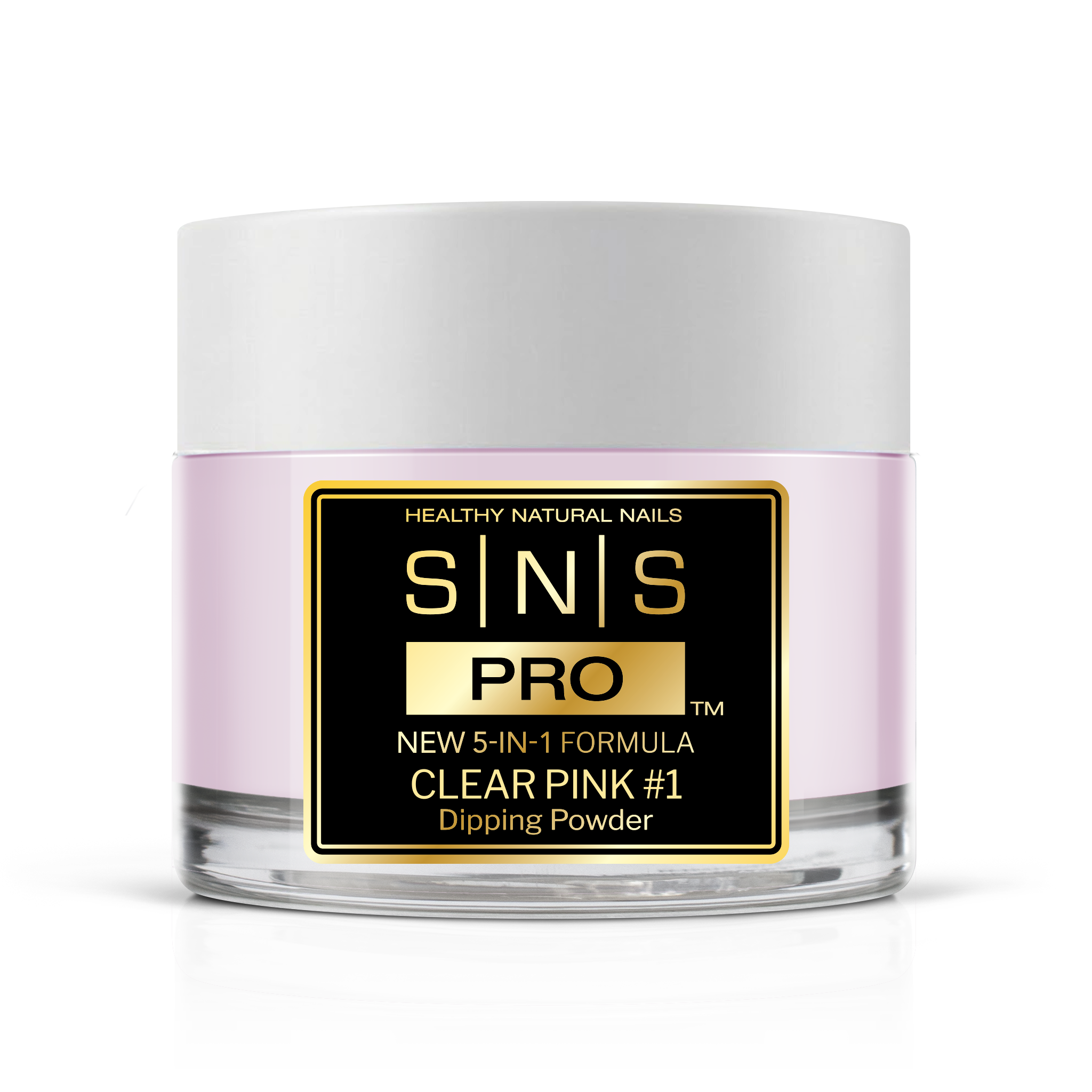 SNS 5-in-1 Pink & White Powder 2oz - Clear Pink 1
