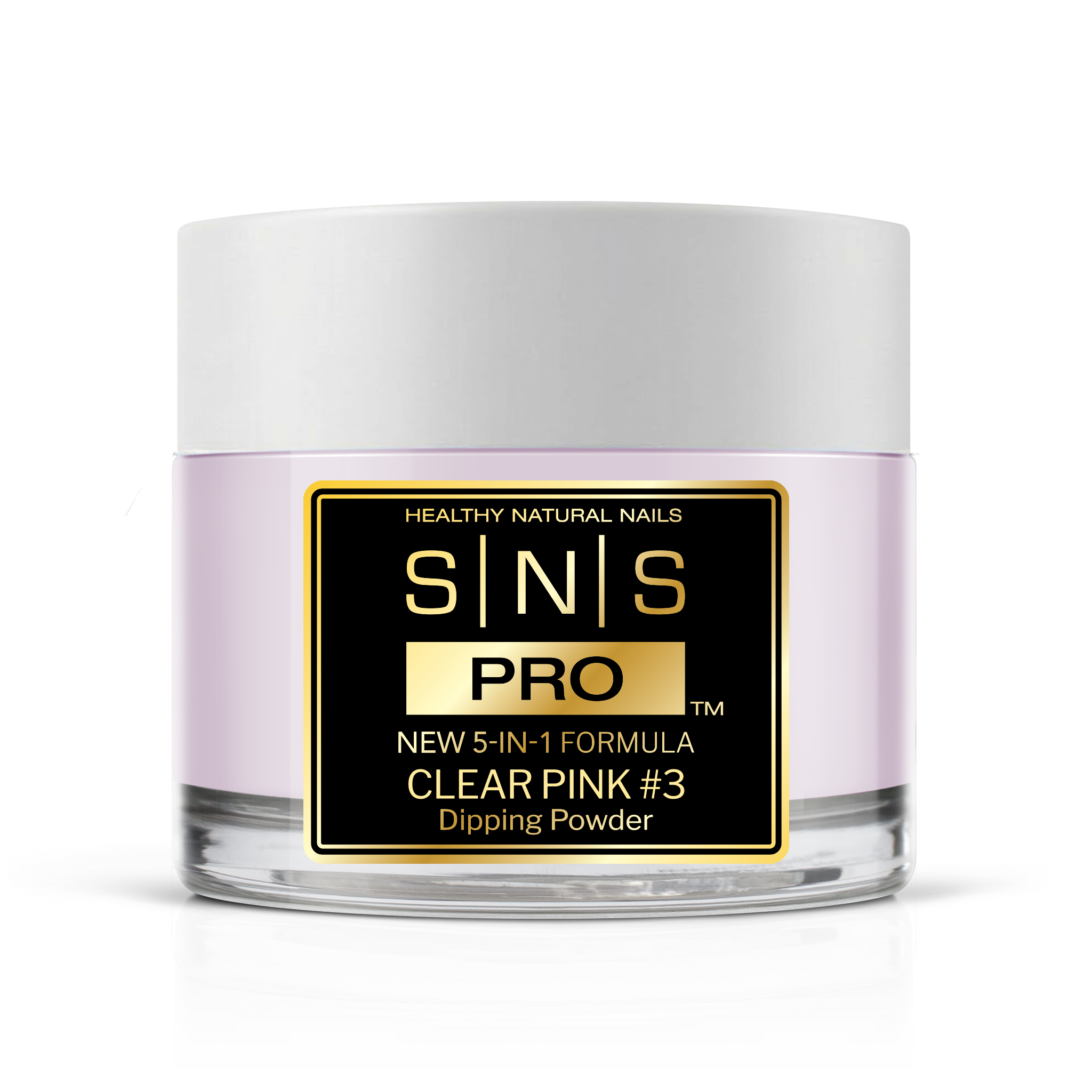 SNS 5-in-1 Pink & White Powder 2oz - Clear Pink 3