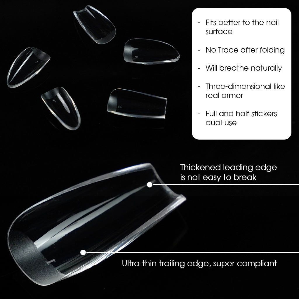 Lavis Soft Gel Tips, 4 Shapes Clear Sampler, photo 4 of 4