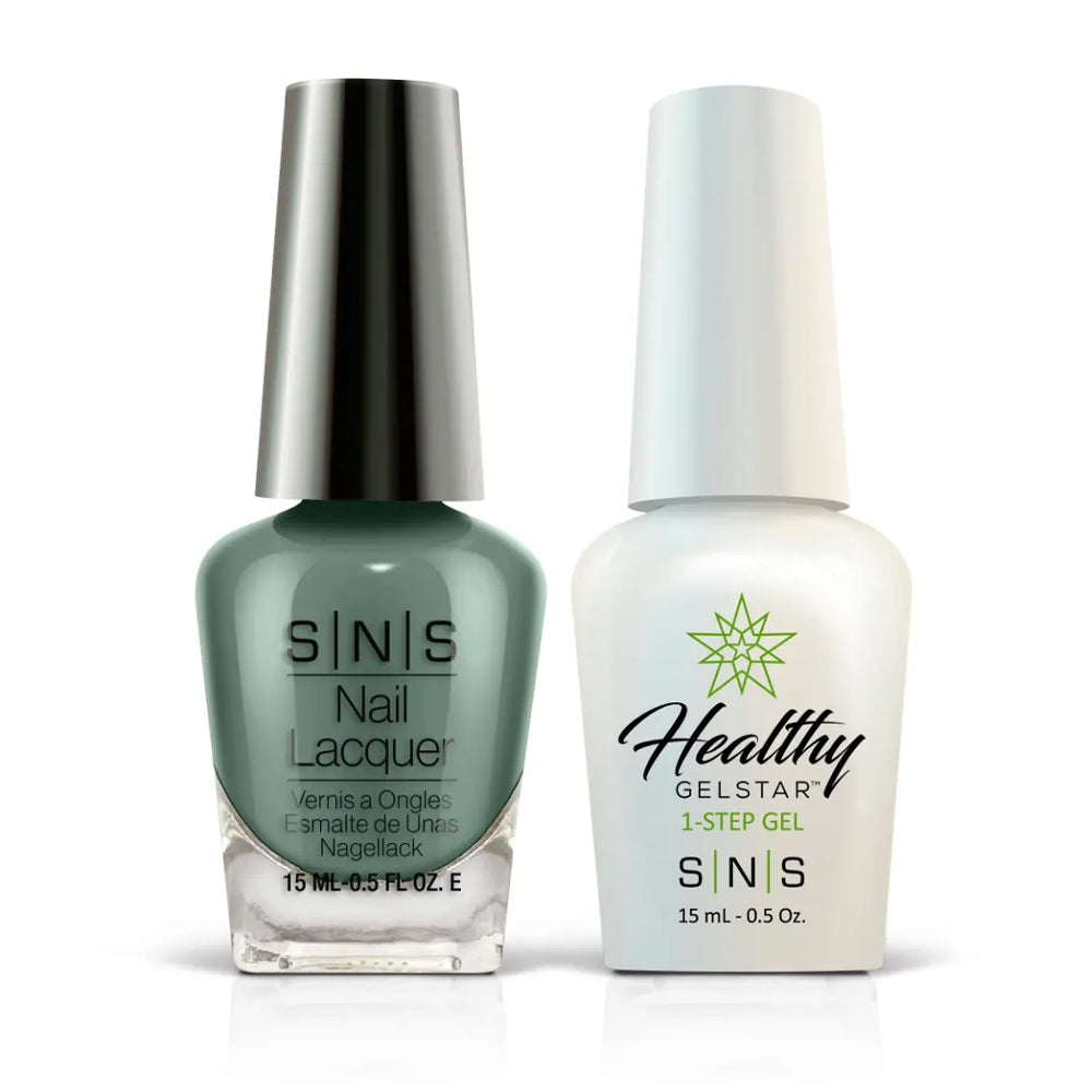 SNS Gel Nail Polish Duo - EE13 Arm Candy - Green Colors by SNS sold by DTK Nail Supply