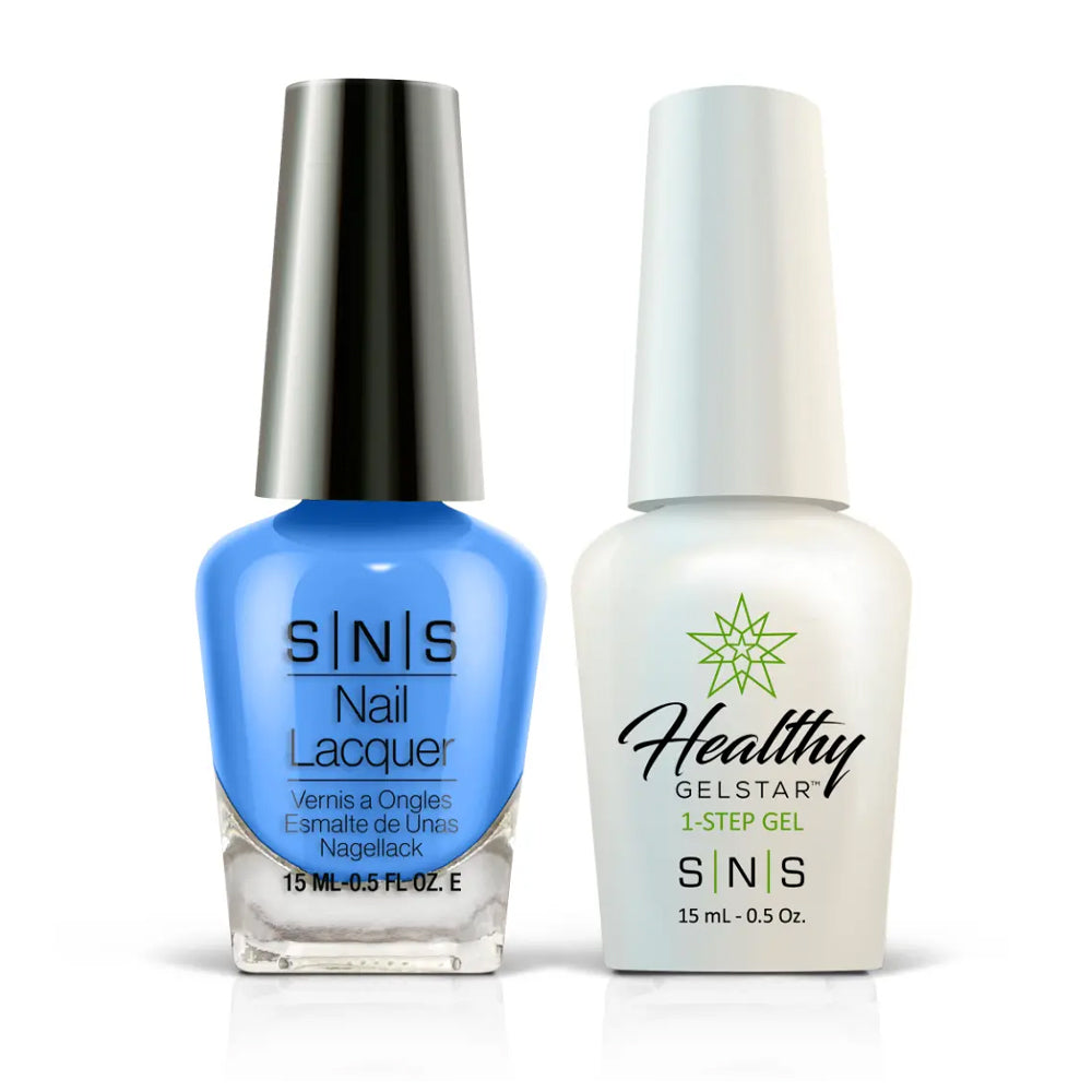 SNS Gel Nail Polish Duo - EE15 Love is Blind - Blue Colors by SNS sold by DTK Nail Supply