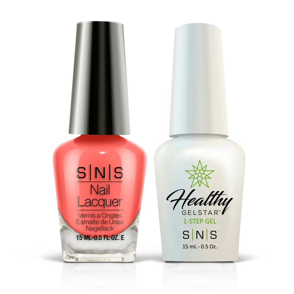 SNS Gel Nail Polish Duo - EE18 Eyes For You - Peach Colors by SNS sold by DTK Nail Supply