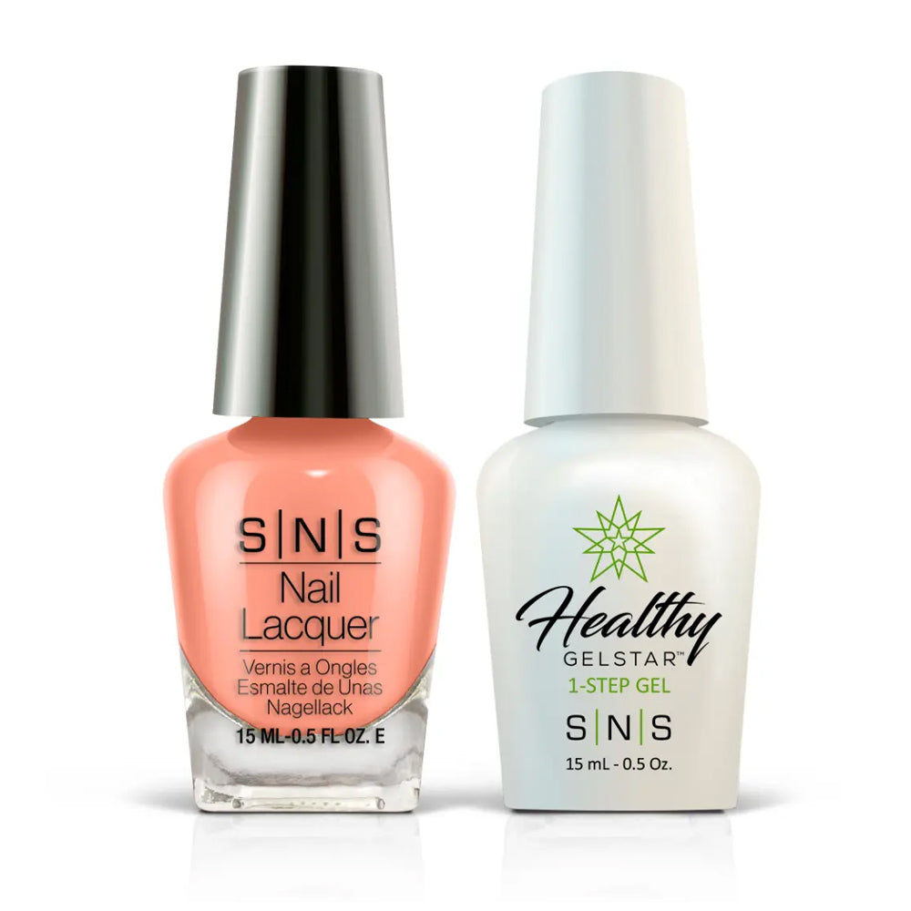 SNS Gel Nail Polish Duo - EE19 Puppy Love - Peach Colors by SNS sold by DTK Nail Supply
