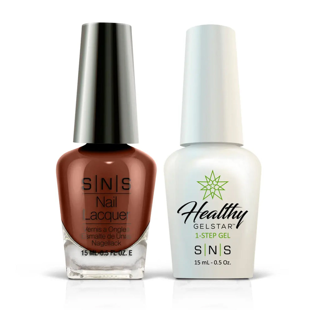 SNS Gel Nail Polish Duo - EE23 Worth The Wait - Brown Colors by SNS sold by DTK Nail Supply