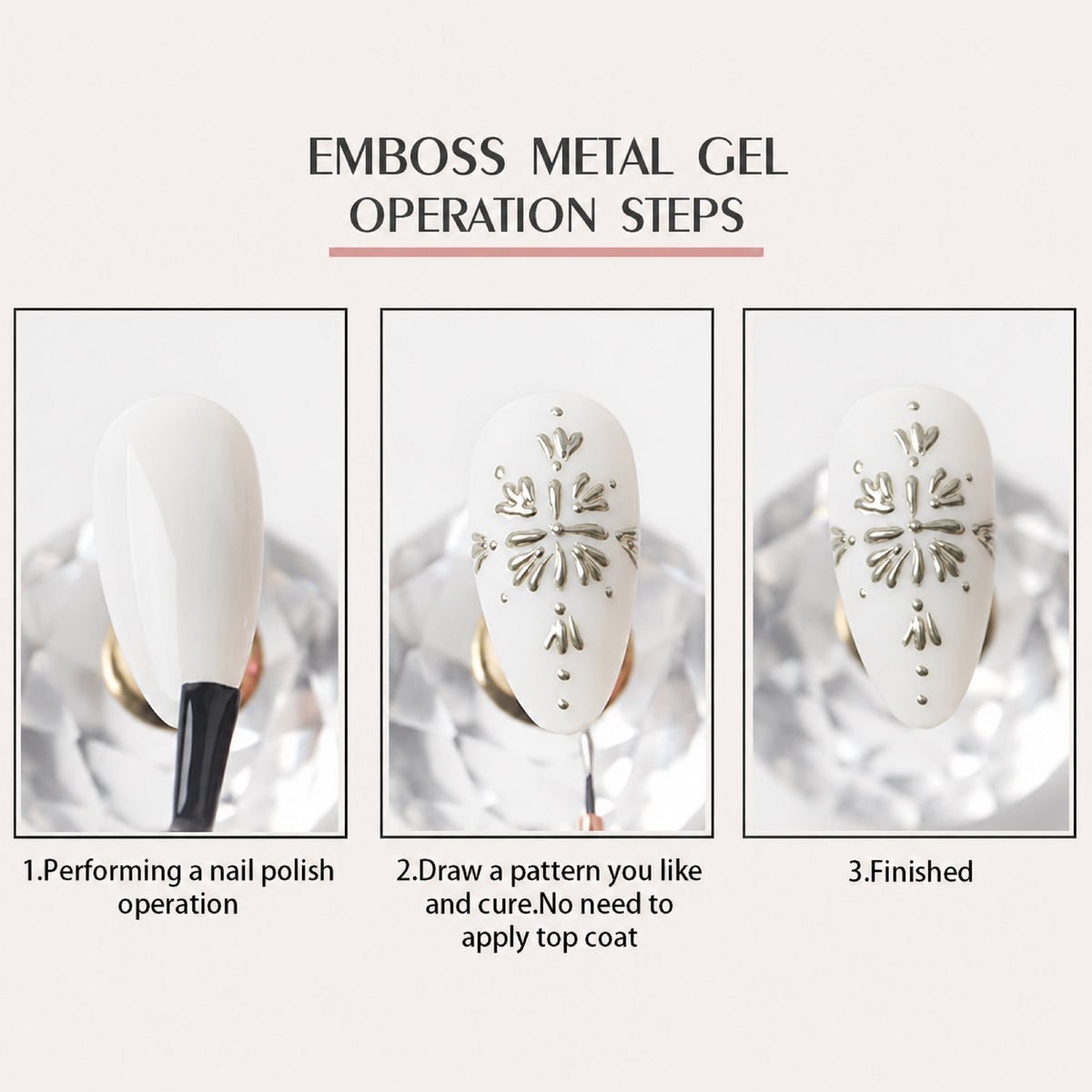 Emboss Gel Polish Nail Art - Gold - 15g