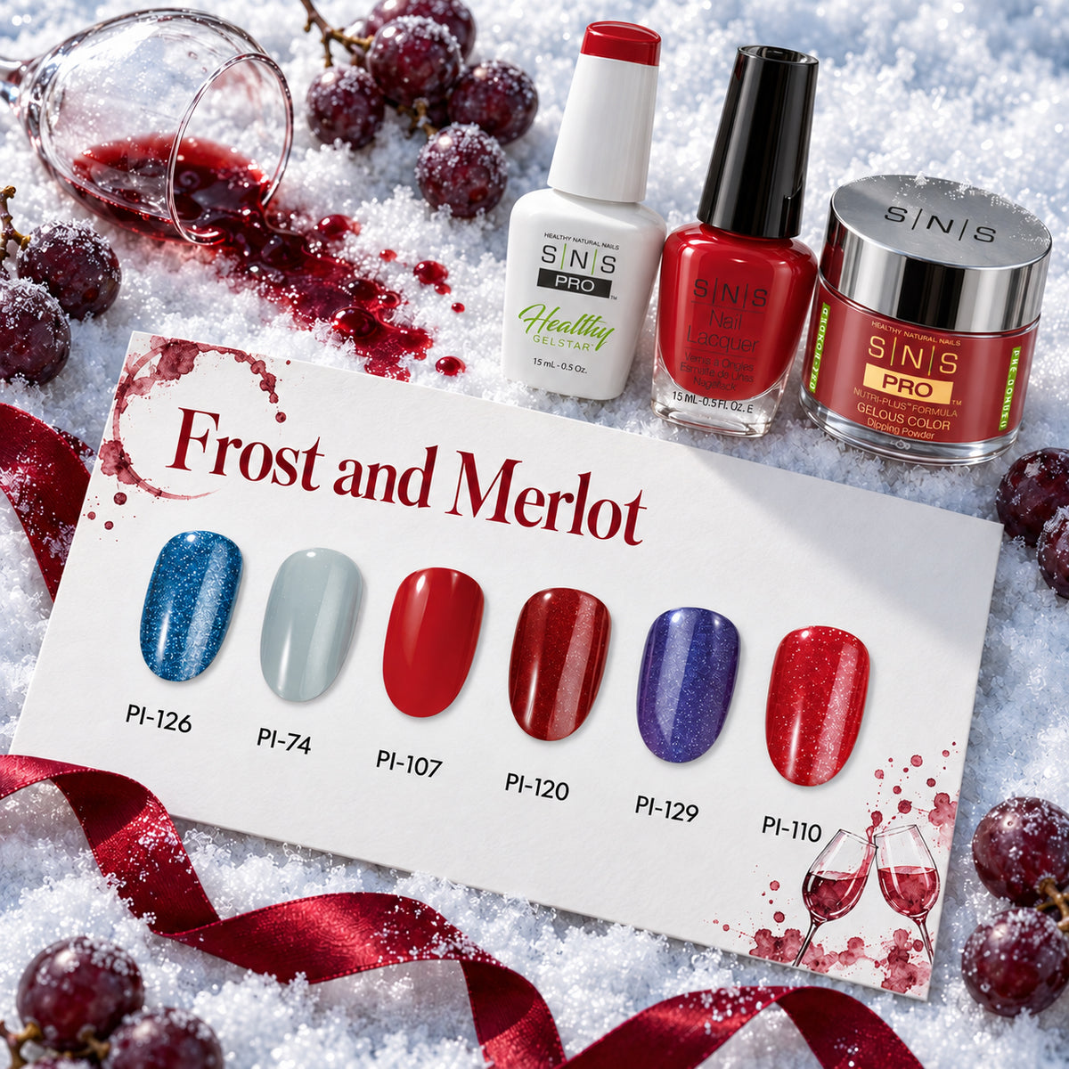 SNS Frost and Merlot Collection - 4in1 - 6 Colors