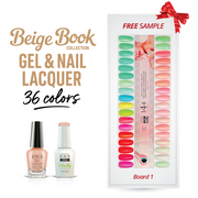 SNS Pro Gel Nail Polish Duo Set 36 Colors - Board 1 Beige (001 - 036)