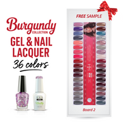 SNS Pro Gel Nail Polish Duo - Set 36 Colors - Board 2 (037 - 072) - Burgundy Collection