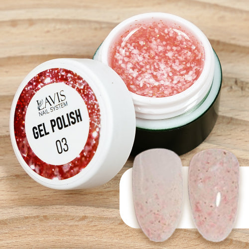 LAVIS Nail Art Glitter - Gel Polish 03