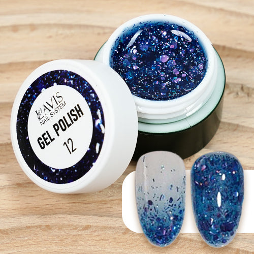 LAVIS Nail Art Glitter - Gel Polish 12