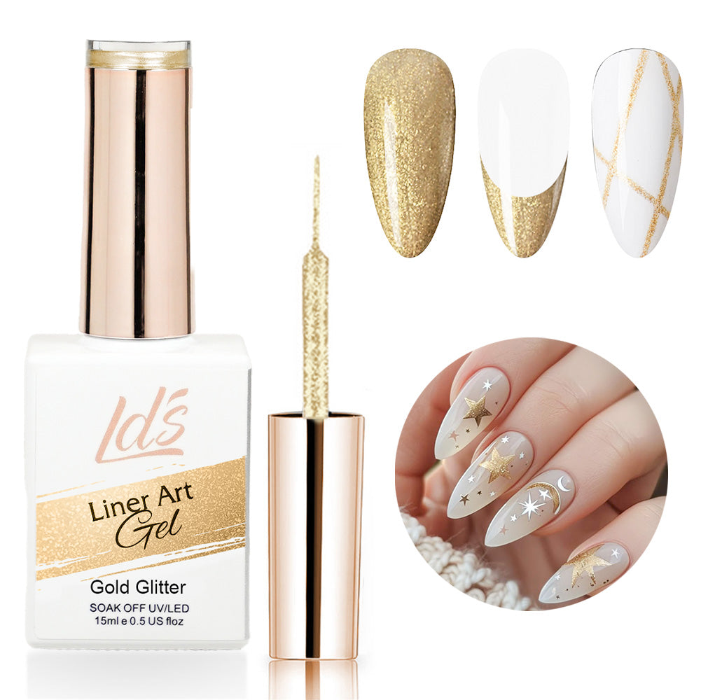 LDS Liner Art - Gold Glitter
