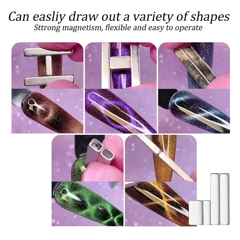  4Pcs Cat Eye Nail Magnetic Stick 4 Combination Magnets Multi-function by OTHER sold by DTK Nail Supply