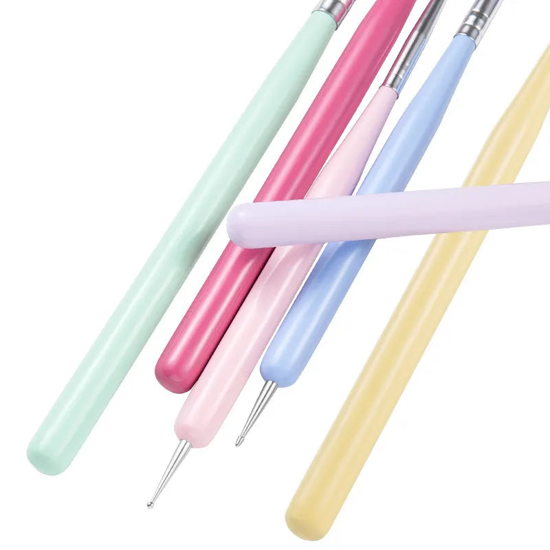 6pcs Nail Art Brushes Set Gel Polish