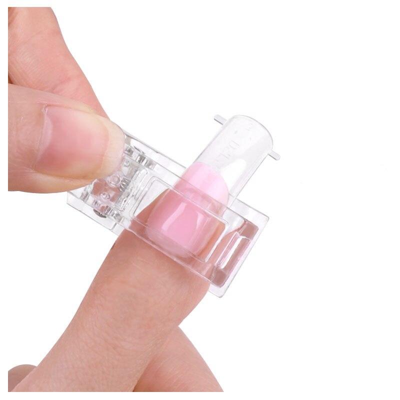 5Pcs Plastic Nails Mold Holder Fashion Extend the Glue Shaping Clip All for Manicure Design