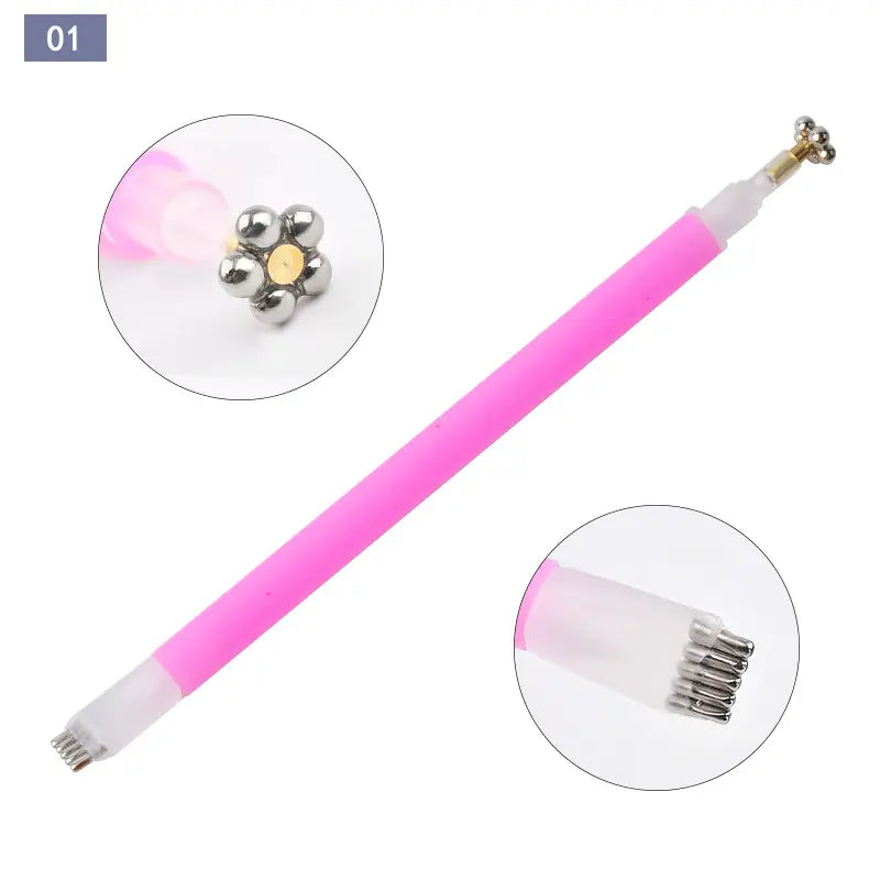  Flower and Stripe Effect Double Sided Magnet by OTHER sold by DTK Nail Supply