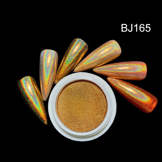 Golden & Silver Laser Chrome Powder  - BJ165 + BJ175