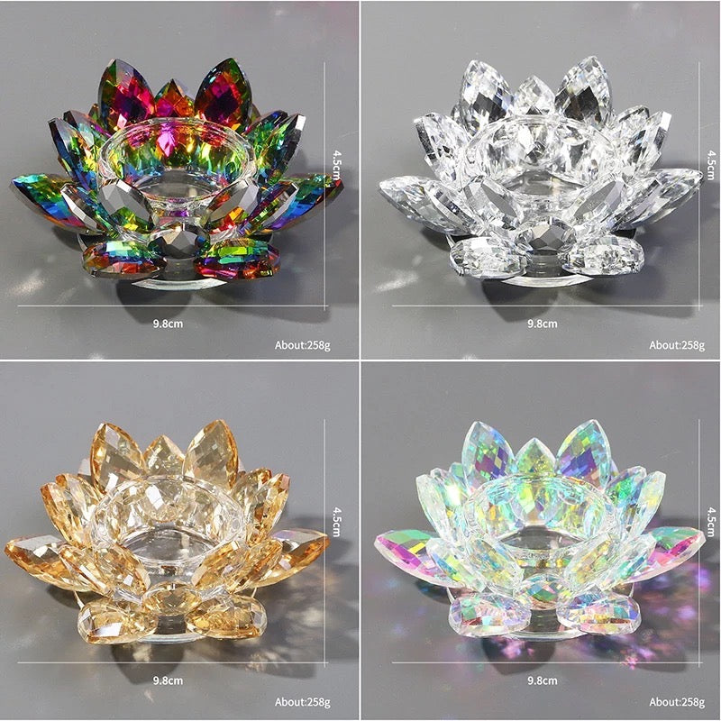 Crystal Lotus Flower Dappen Dish - Ab Color #2
