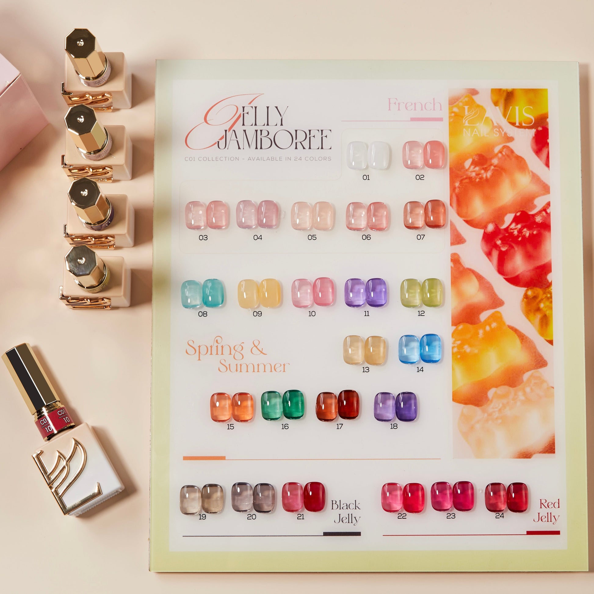 LAVIS C01 - 24 - Gel Polish 0.5 oz - Jelly Jamboree Collection