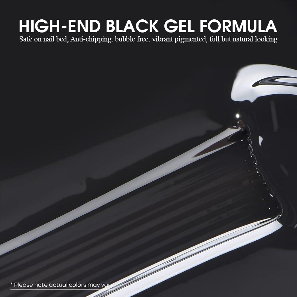 LAVIS Gel Polish Super Black - 0.5 oz