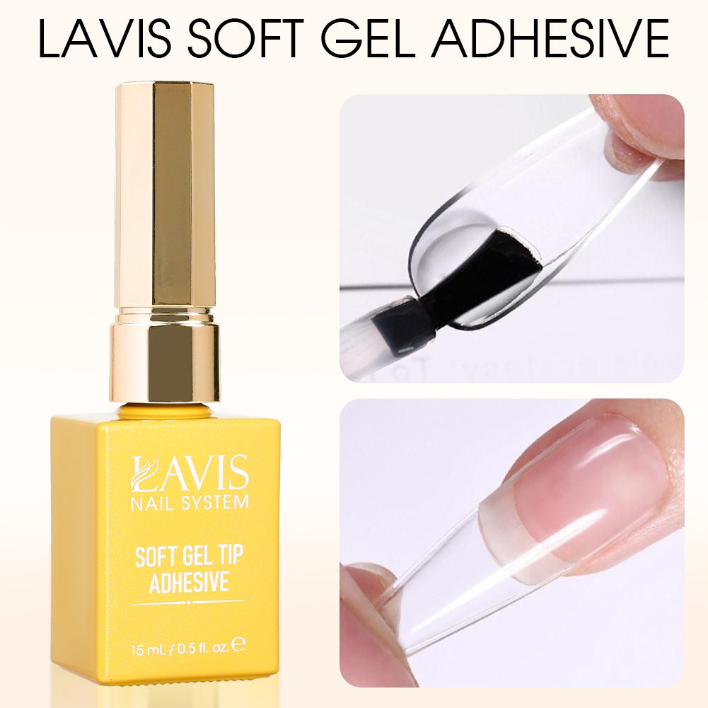 LAVIS Soft Gel Tip Adhesive, 15ml or 30ml