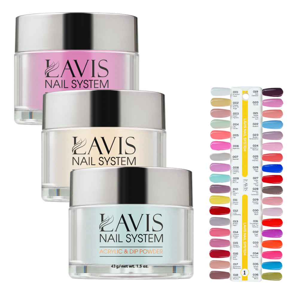 LAVIS Acrylic & Dip Part 1, 36 Colors 001-036