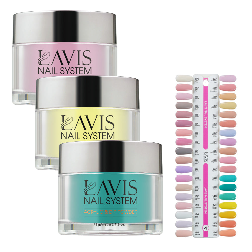 LAVIS Acrylic & Dip Part 4, 36 Colors 109-144