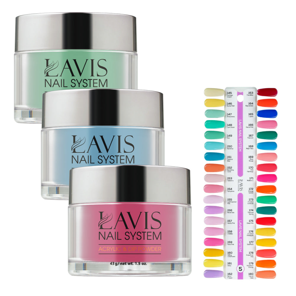 LAVIS Acrylic & Dip Part 5, 36 Colors 145-180