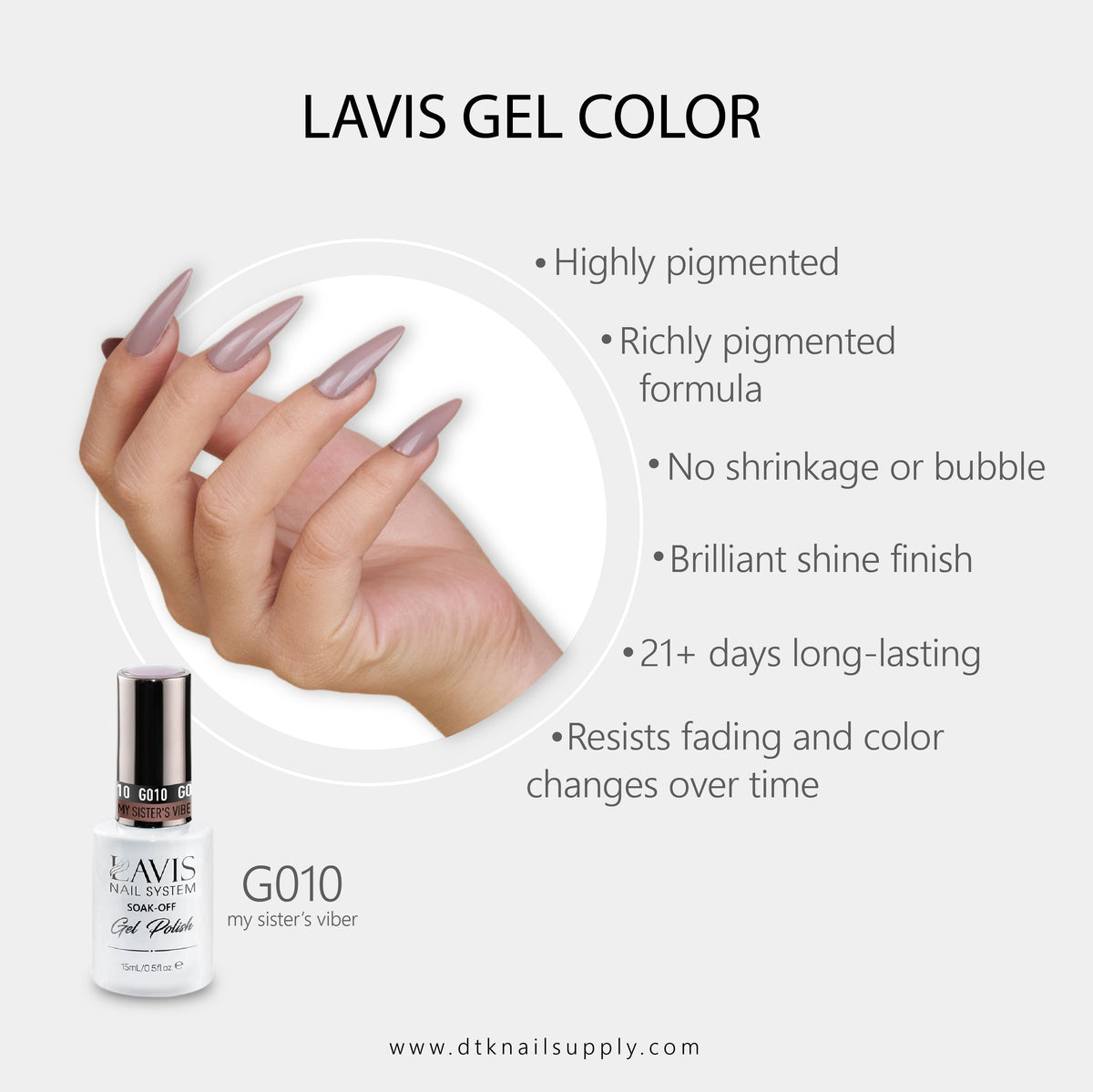 LAVIS Gel Base & Top - 0.5 oz