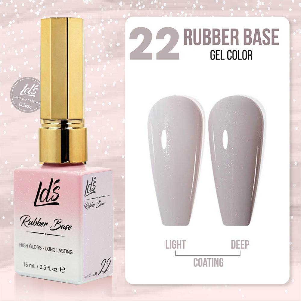 LDS Rubber Base Gel - RB-22 (Ver 2) - GEL POLISH 0.5 OZ - Bouncy Blush Collection