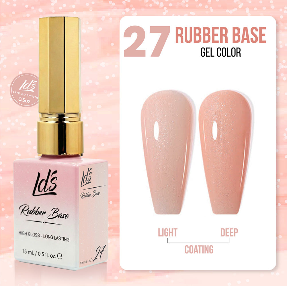 LDS Rubber Base Gel - RB-27 (Ver 2) - GEL POLISH 0.5 OZ - Bouncy Blush Collection