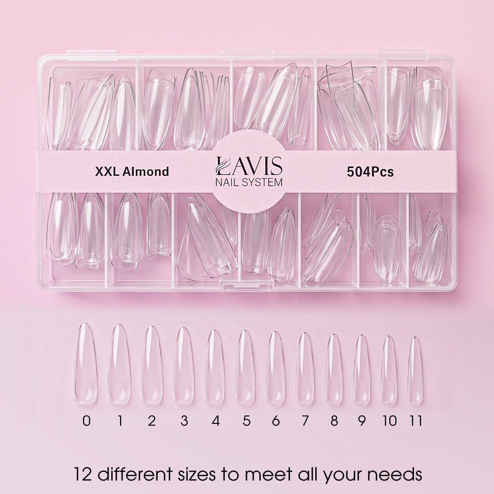 Lavis - XXL Almond - Clear - 504 Pcs