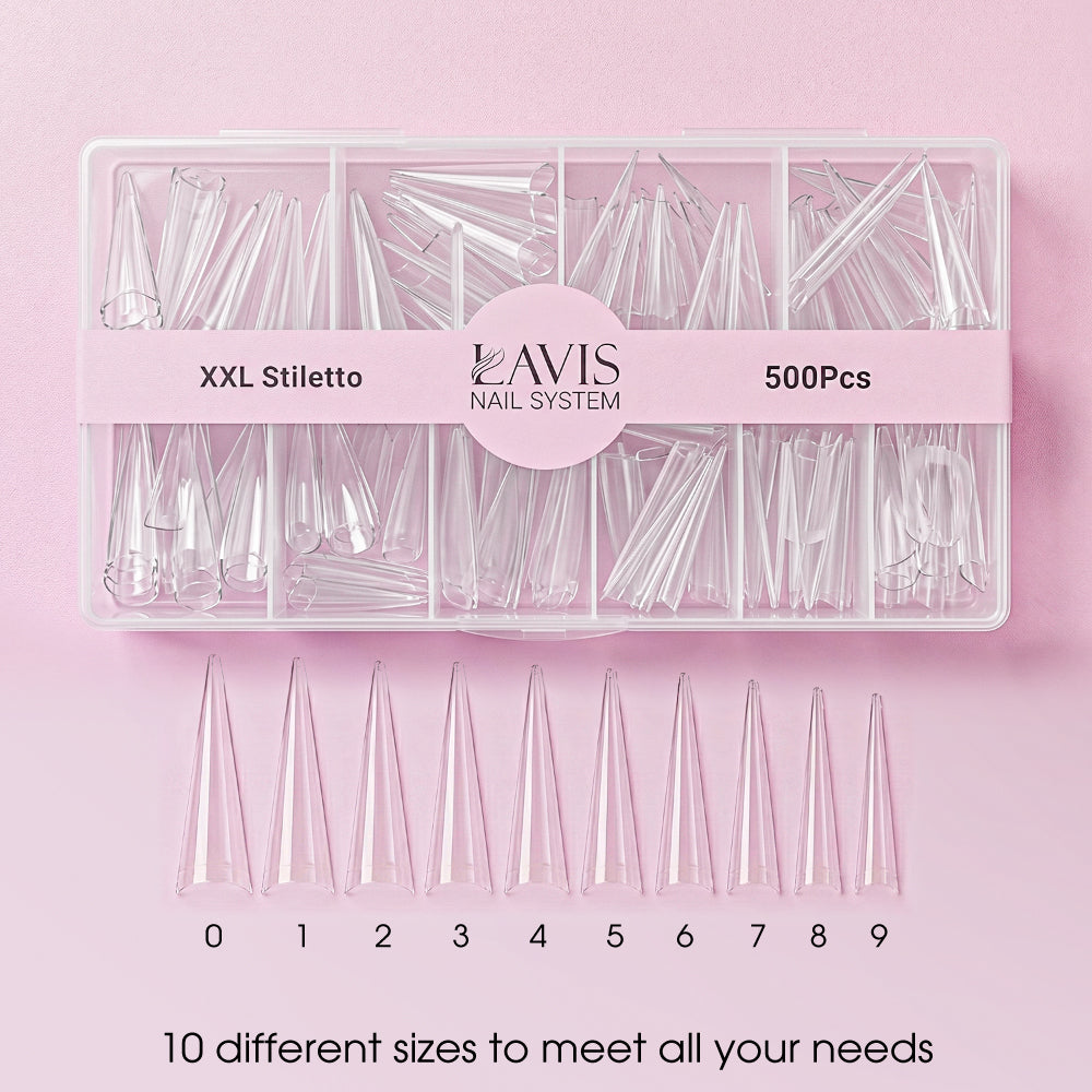 Lavis - XXL Stiletto - Clear - 505 Pcs