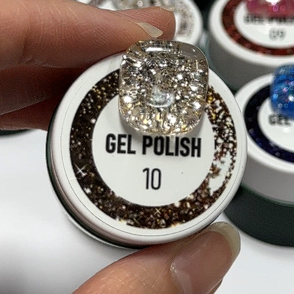 LAVIS Nail Art Glitter - Gel Polish 10