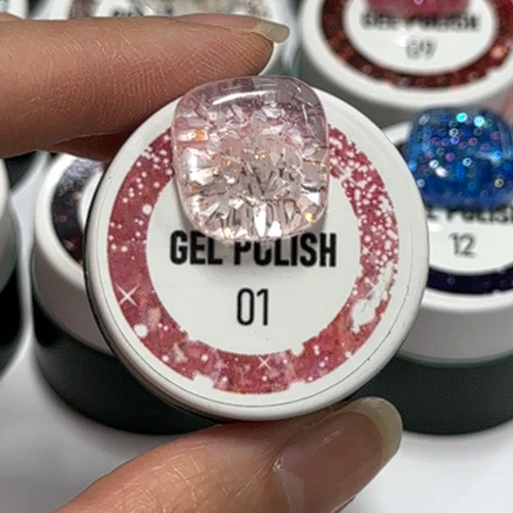 LAVIS Nail Art Glitter - Gel Polish 01