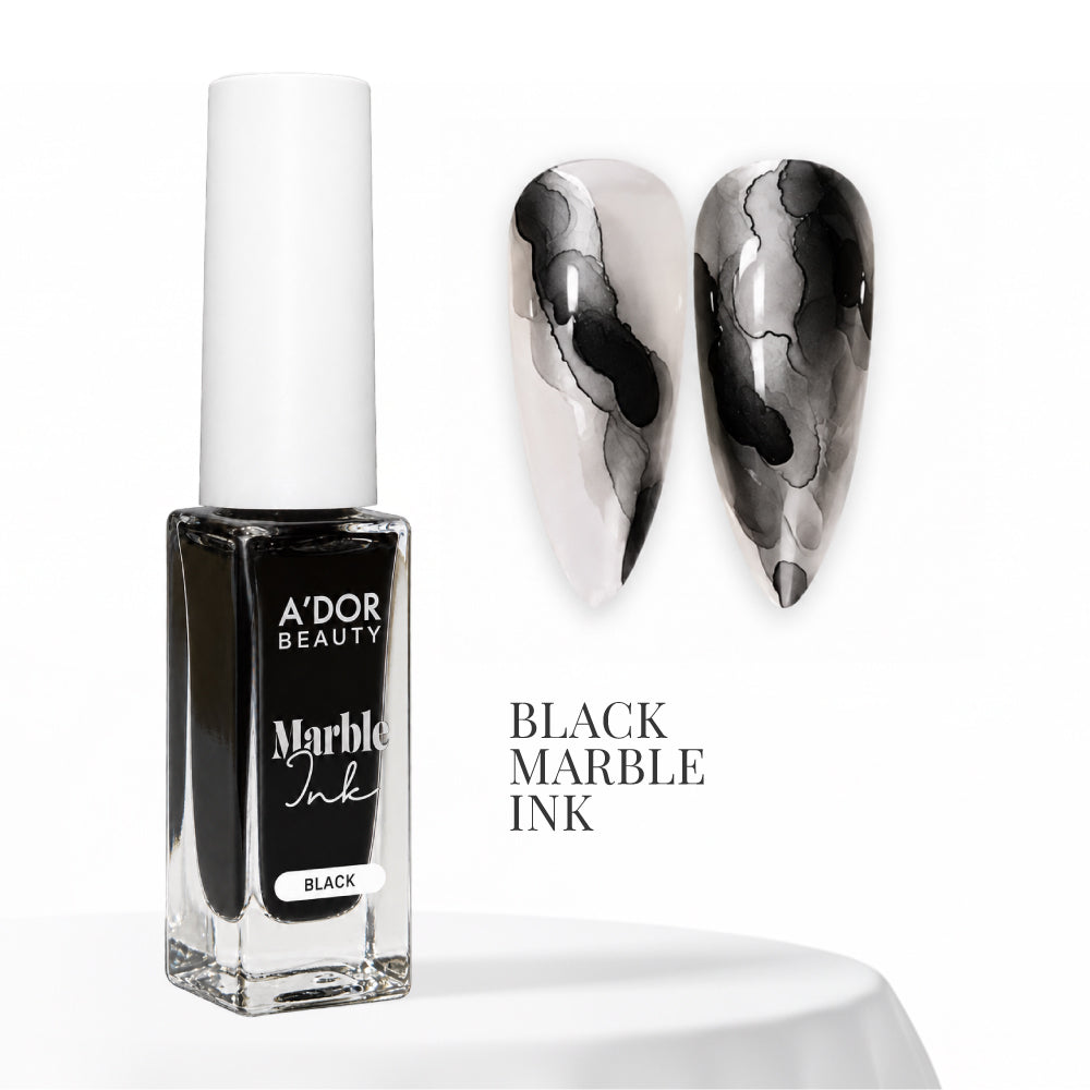 A'DOR Marble Ink Set, Black, White & Pearl White