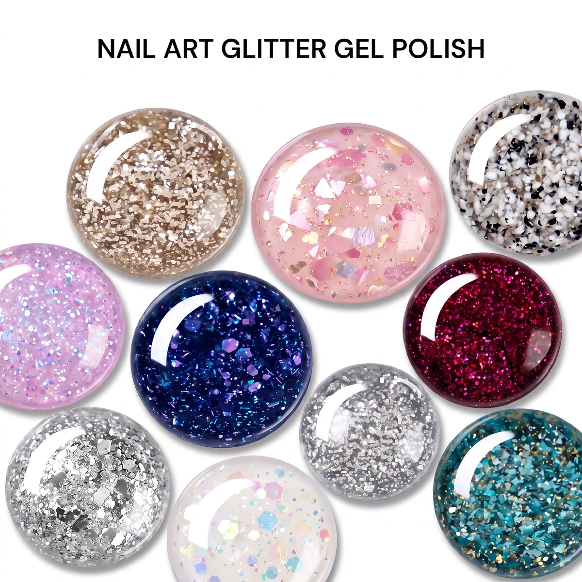 LAVIS Nail Art Glitter Gel Polish