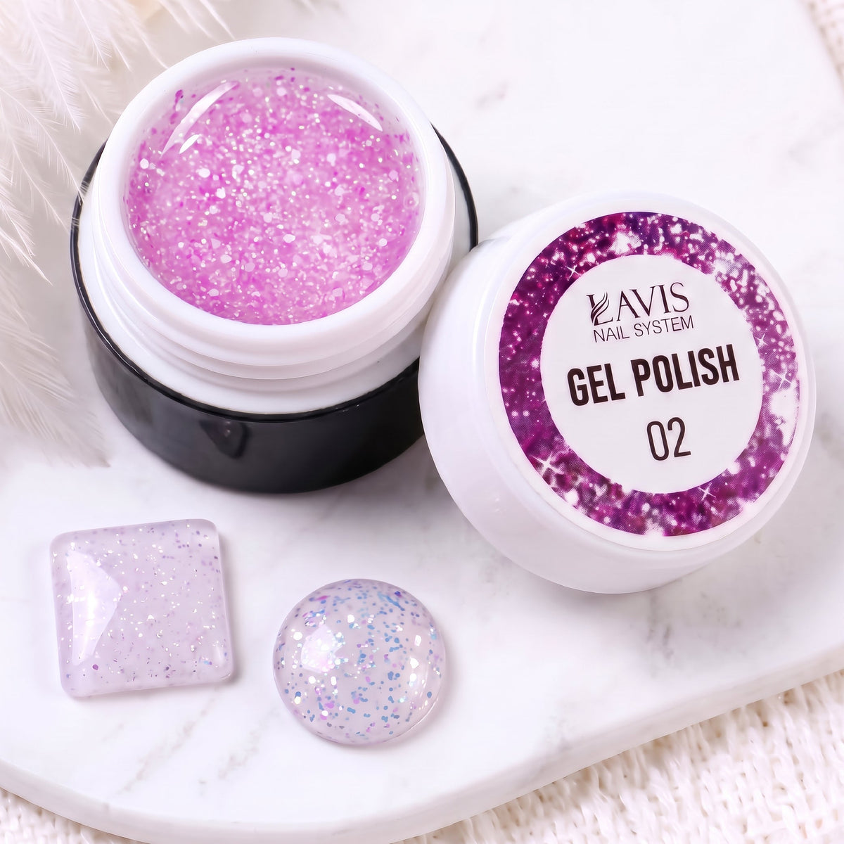 LAVIS Nail Art Glitter - Gel Polish 02